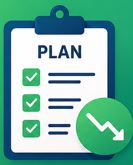 Reduction plan icon